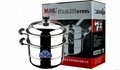 2-Layer Stainless Steel Steam Pot