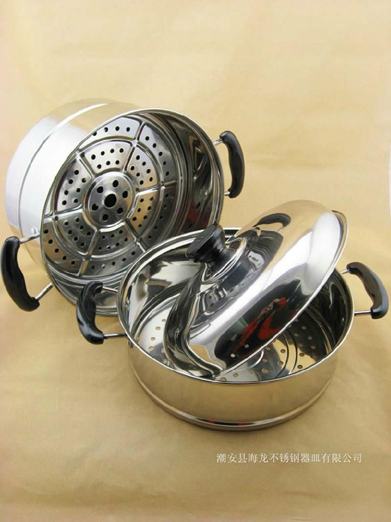 2-Layer Stainless Steel Steam Pot 4