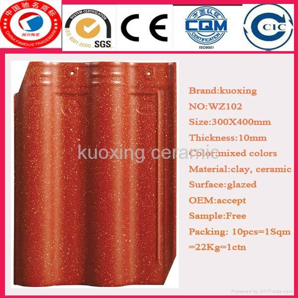 types of colored glazed villa ceramic roof tiles 5