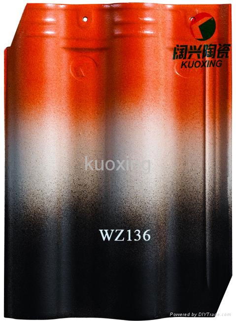 double colors mix red and black  ceramic roof tiles price 2