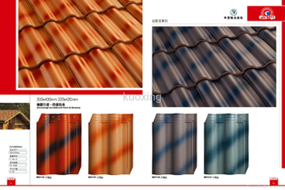 double colors mix red and black  ceramic roof tiles price 4