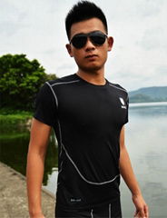 short sleeve customized lycra compression wear