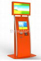 dual screen payment kiosk with advertising board