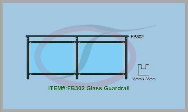 锌钢防锈型 组合式 阳台用 玻璃护栏