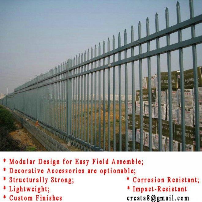 Modular Ornament Steel Fence for Industrial and Commercial use 5