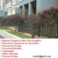 Durable Powder Coated Modular Ornament Steel Garden Fence