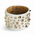 Fashion Genuine Leather Revit Alloy Bracelet 1