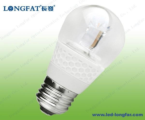 led candle bulb light E27 P45 with transparent (Ceramics)