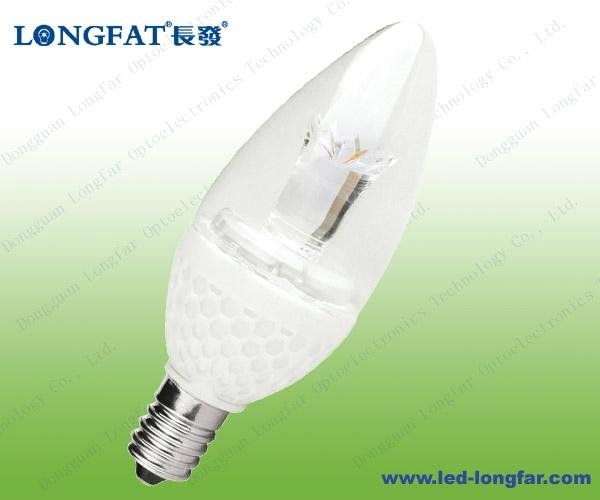 led candle lamp E27 P35 4W Ivory with transparent (Ceramic)