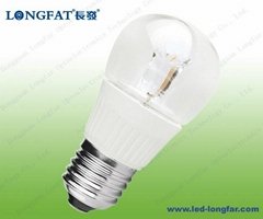 led candle lamp E27 P45 4W with transparent (plastic) 