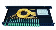  19" Rack mount 1U Fiber Optic Splitter