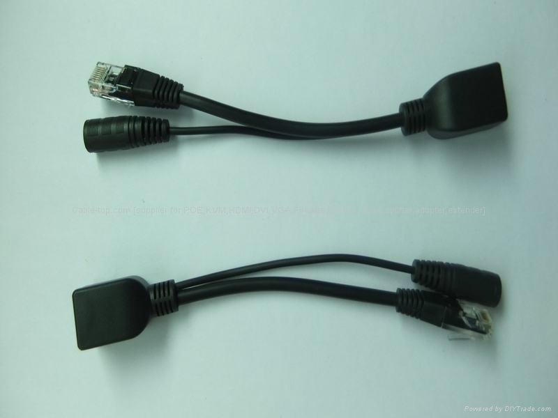 Passive POE injector cable shielded with 1.35*3.5mm DC 2