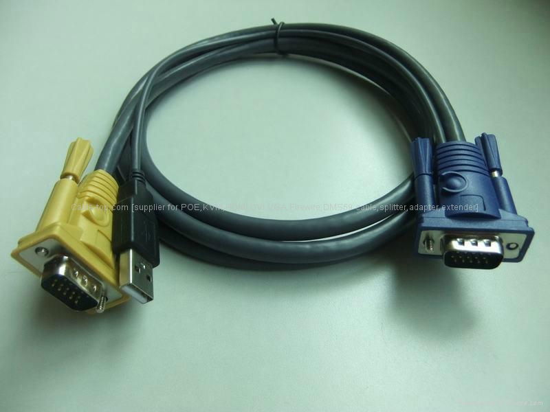 OEM KVM cable with DVI/VGA/USB/PS2/3.5mm plug