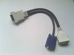 DVI to VGA+DVI Y splitter cable