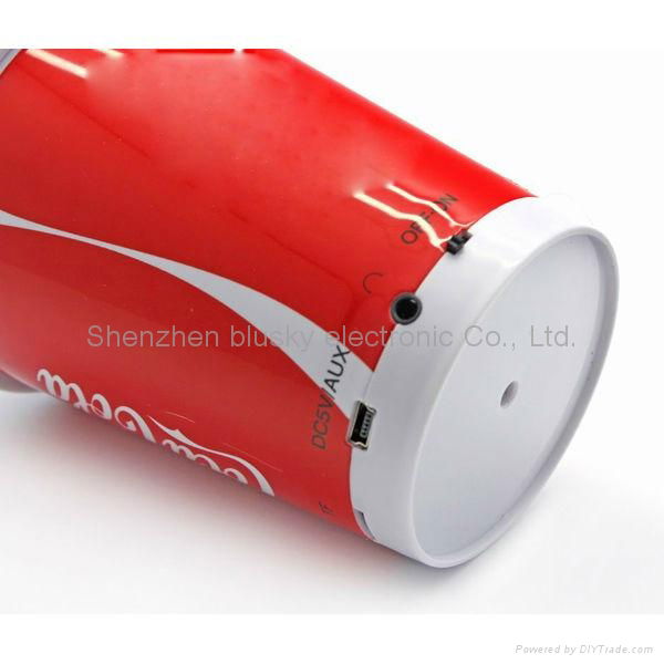 free shipping via DHL 2013 new design High Quality Speaker with Style of Cola   4
