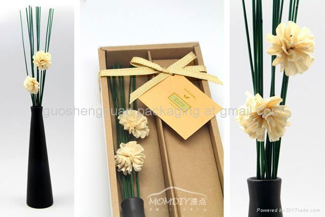 natural reed diffuser set with dried flower 2