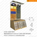 Drawer style display rack for ceramic