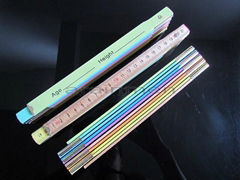 2meter10folds 10 colours birch wood folding ruler children ruler 