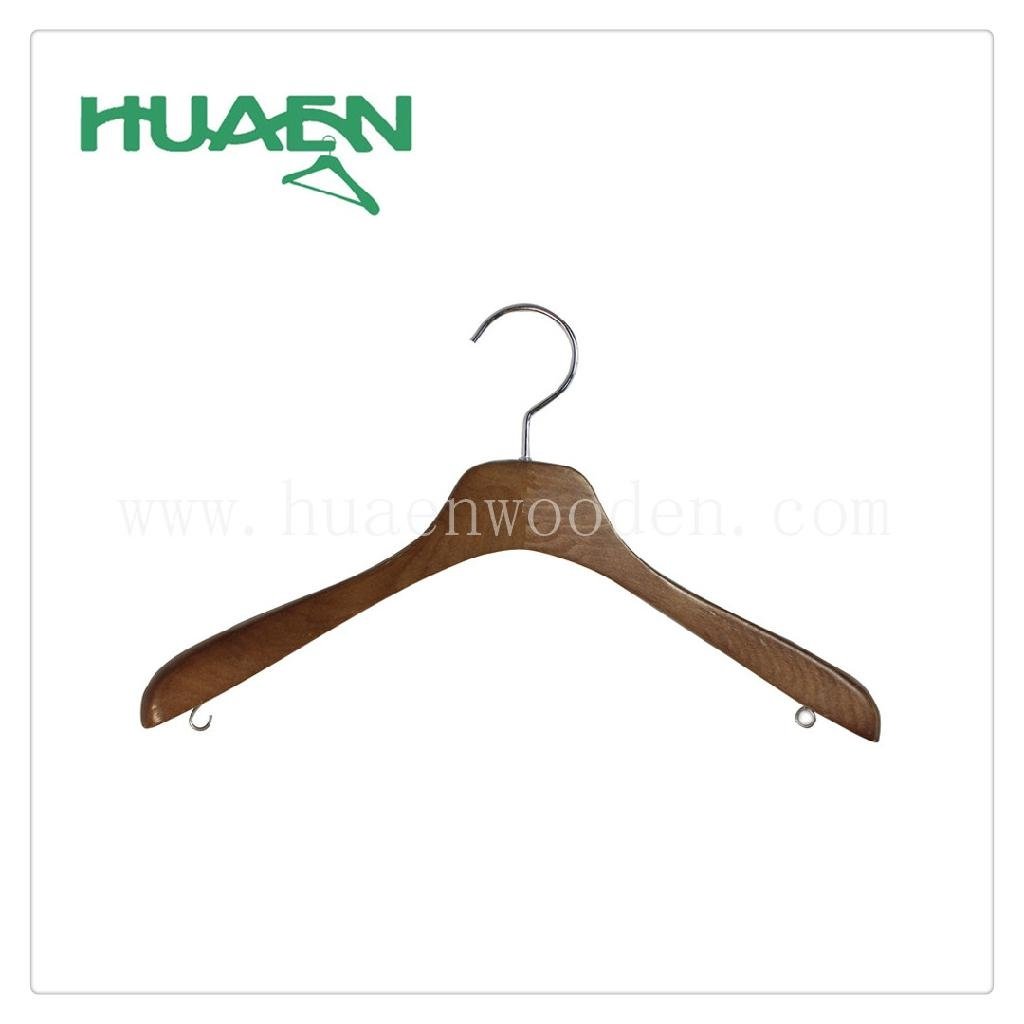 15 3/8" fashion korean clothes hanger luxury wooden hanger-11C038 