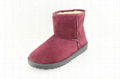 The cute lovely suede girls snow flat