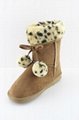 EVA outsole ankle snow boots for kids warm & lovely with hairy ball HESK13005  2