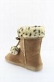 EVA outsole ankle snow boots for kids warm & lovely with hairy ball HESK13005  3