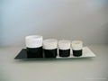 glass candle holder set