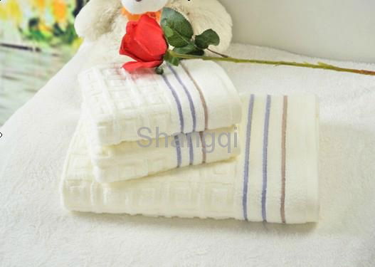 Embroider Cotton Bath Hand Towel Set Gift Box Packing