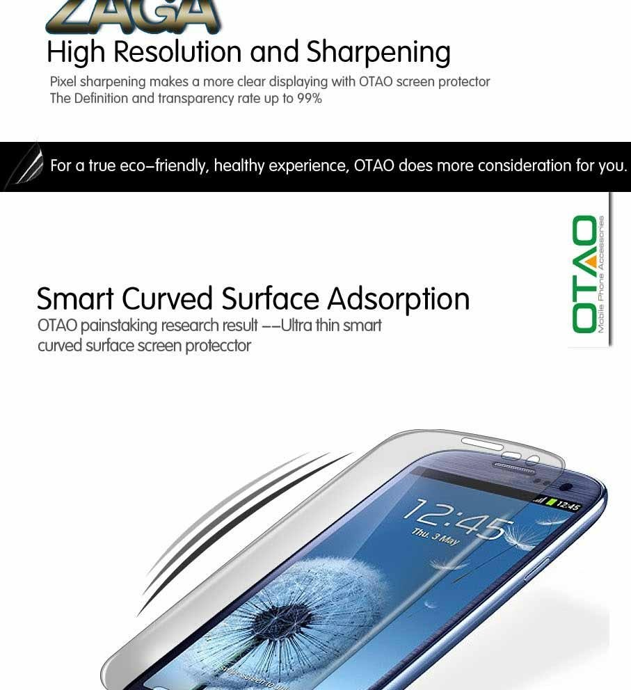 OTAO- ZAGA (HD Curved) Screen Protector for Samsung i9300 5