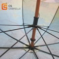 23'' x 8K Map cover straight umbrella wooden J handle 3