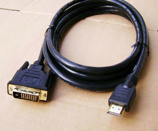 Premium HDMI to DVI Cable Gold 2 Metre