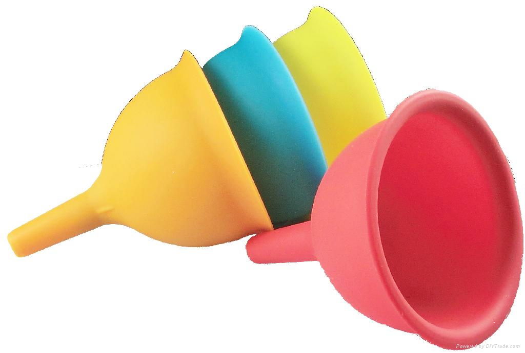 Kitchen utensil tool general silicone funnel  2