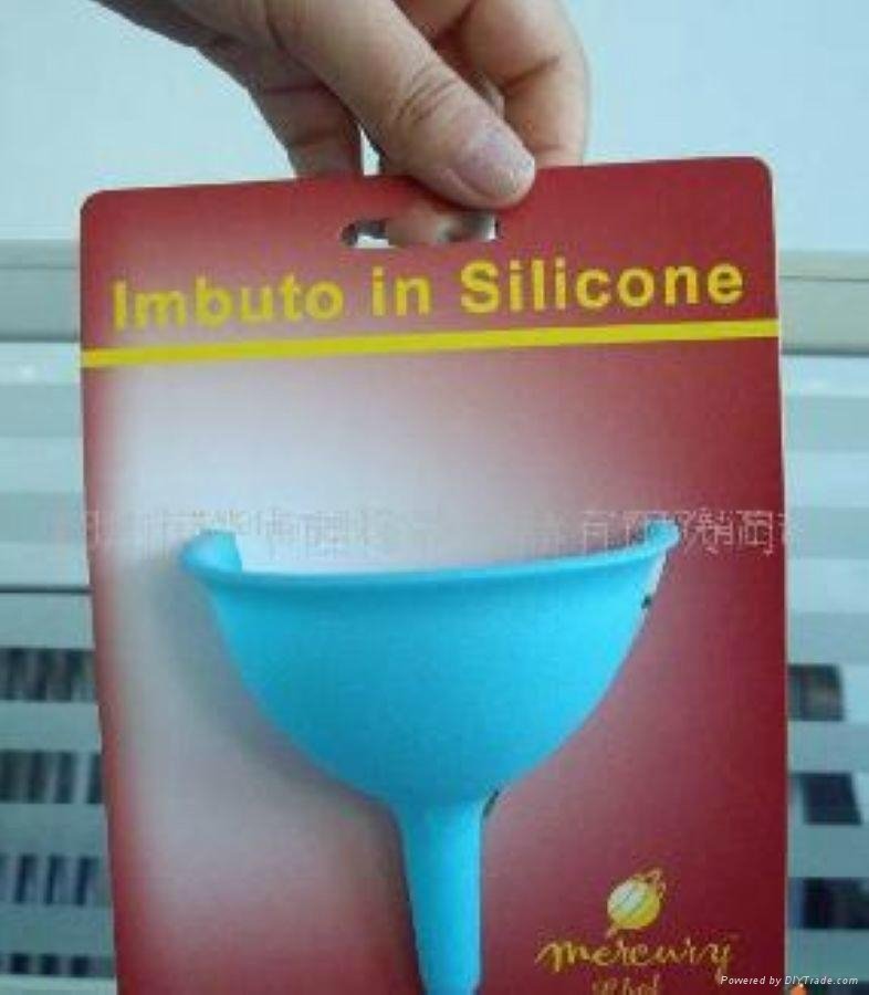 Kitchen utensil tool general silicone funnel  5