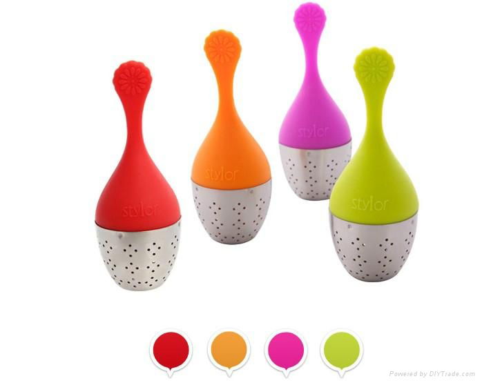 silicone tea bag with steel infuser tea filter manufactuer  5