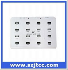 New design 16 port usb 2.0 hub SYNC and charging for ipad