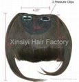 Human Hair Fringe Clips in hair extensions 2