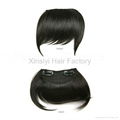 Human Hair Fringe Clips in hair extensions 5