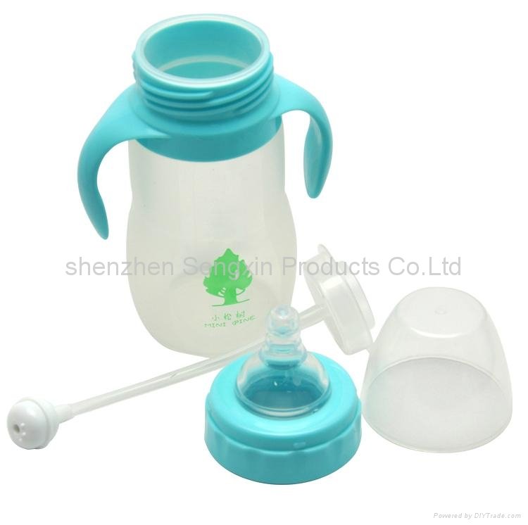  240ml Food grade silicone baby bottle with nipple 3