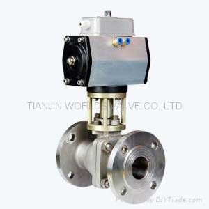 CS SS Flanged ball valve DIN 3202 F5
