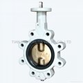 ASME B16.1 hastelloy slim disc butterfly valve with NBR rubber seat 