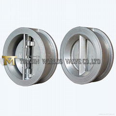 API598 Monel metal Dual plate wafer check valve with rubber seat 