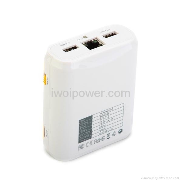 3G Wi-Fi router power bank with 8800mAh capacity 3