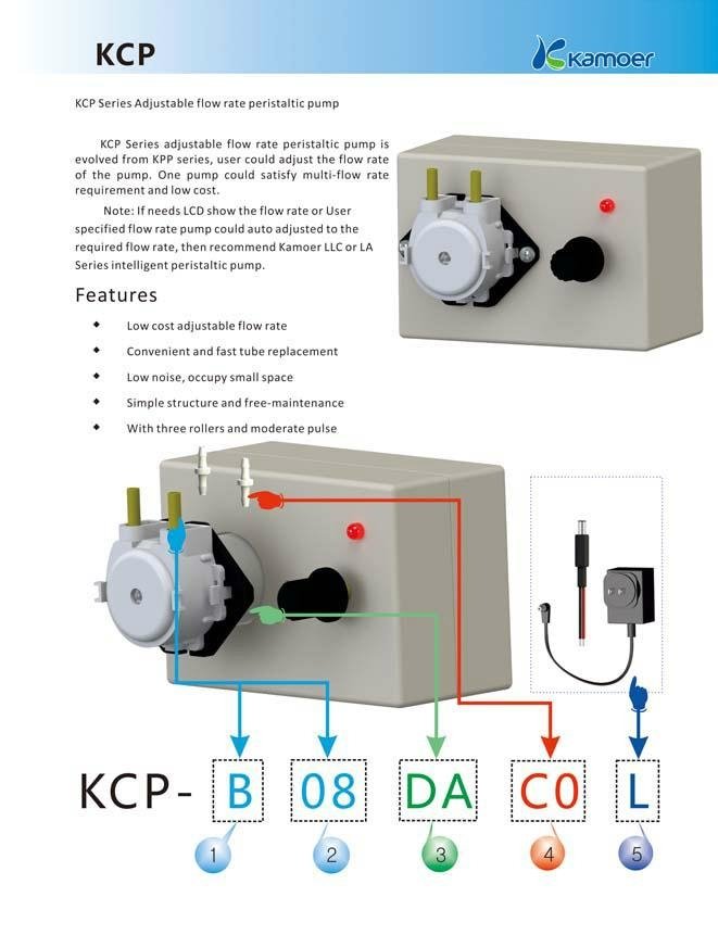 Kamoer 24V Adjustable Flow Rate Peristaltic Pump 2