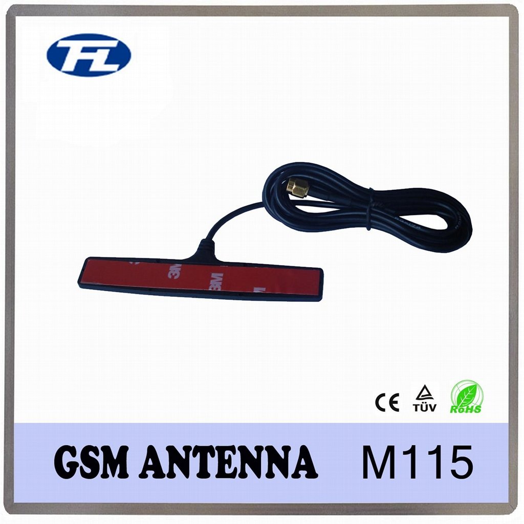 Adhesive RG174 SMA male connector GSM antenna 108*16.8*4.7mm 