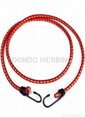 High quality heavy duty pp elastic bungee shock cord with steel hooks