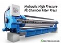 Hydraulic filter press wastewater treatment