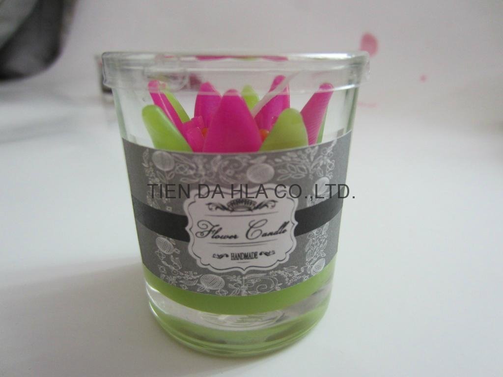 Lotus Flower Candle in Glass