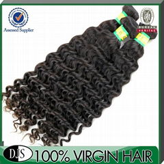 High quality 5a grade deep wave virgin brazilian human hair