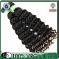 High quality 5a grade deep wave virgin brazilian human hair 2