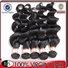 Loose wave natural color 5a grade peruvian virgin hair